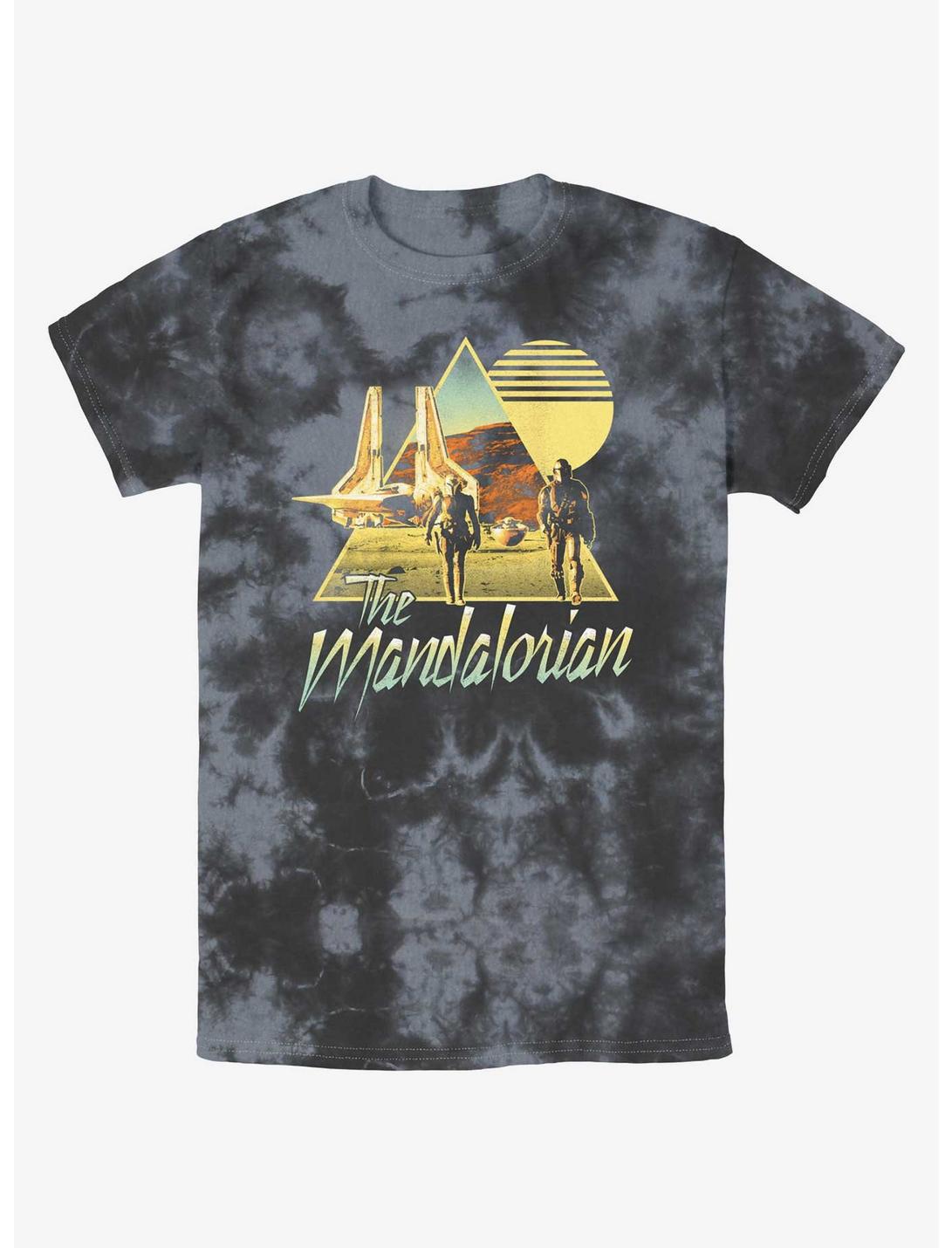 Star Wars The Mandalorian Bo-Katan & Din Djarin Sunset Nevarro Landing Tie-Dye T-Shirt Hot Topic Web Exclusive