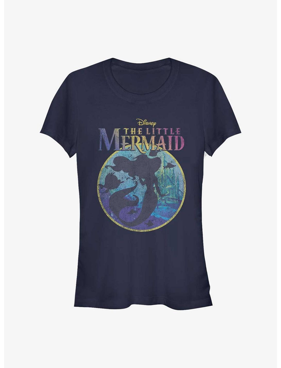 Disney The Little Mermaid Title Silhouette Girls T-Shirt