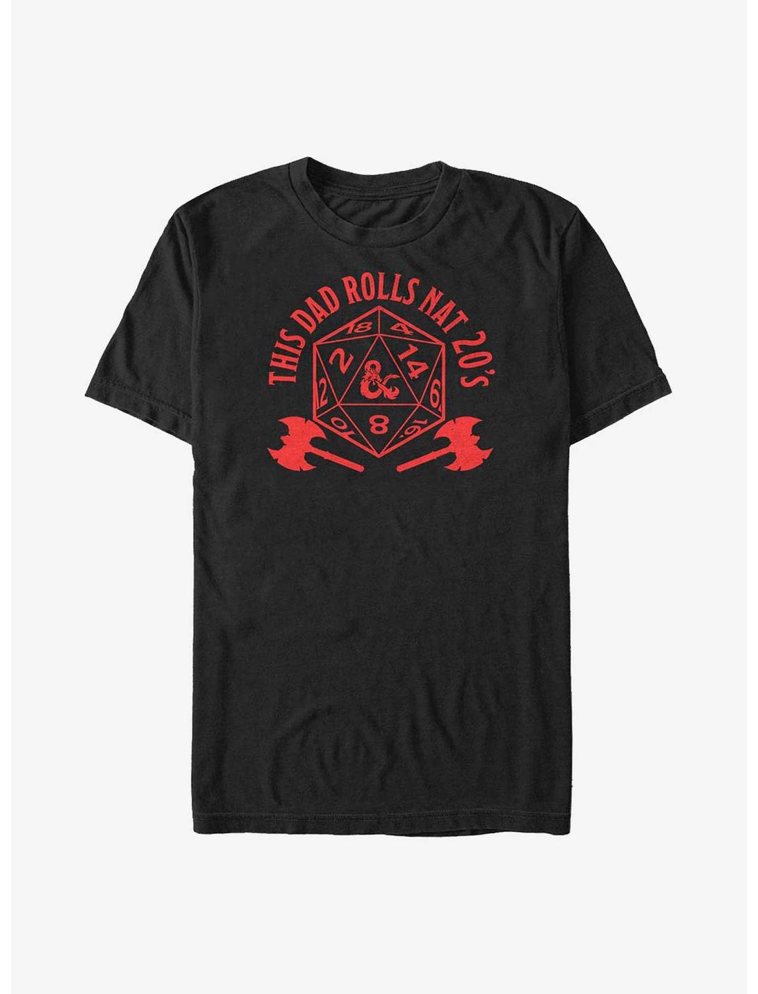 T-Shirt Donjons & Dragons Ce Papa Fait des 20 Naturels Grandes Tailles