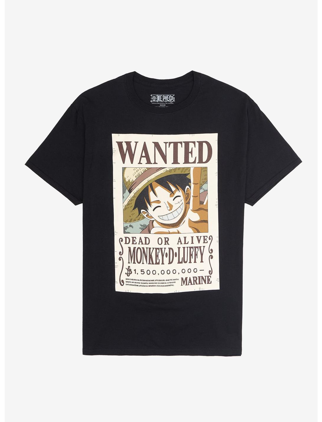 One Piece Luffy Wanted Poster T-Shirt