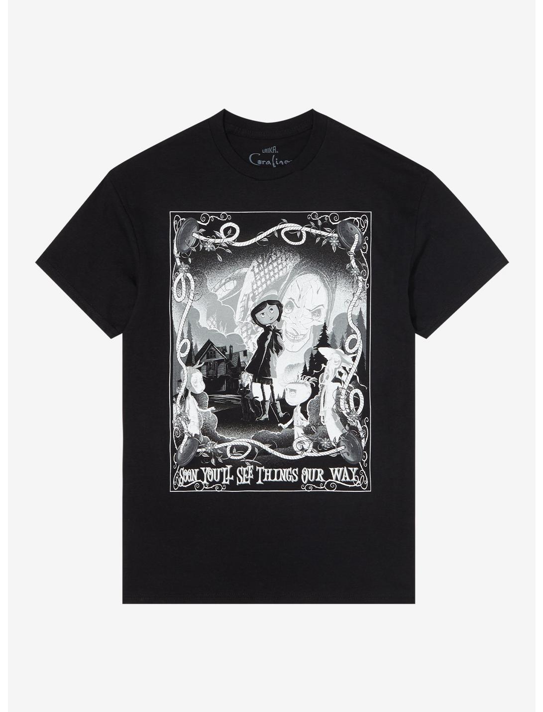 Coraline Black & White Portrait T-Shirt