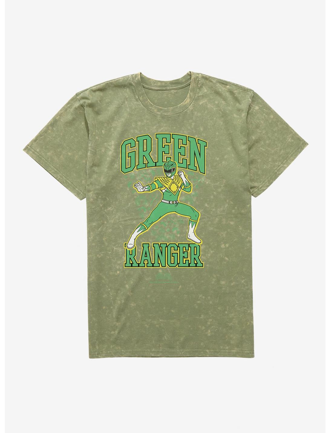 Mighty Morphin Power Rangers Green Ranger Clover Mineral Wash T-Shirt