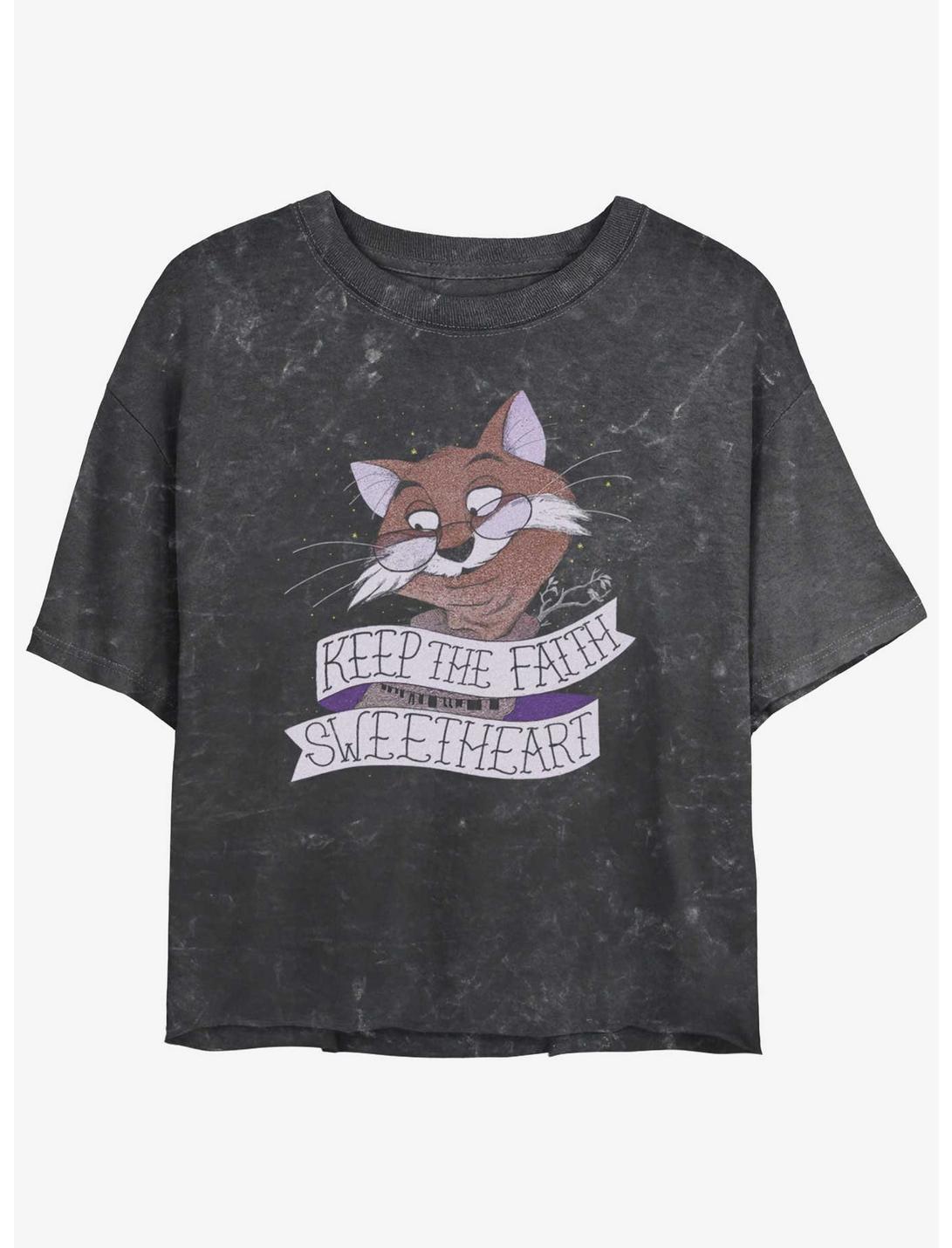 T-shirt court pour filles Disney Les Aventures de Bernard et Bianca au pays des kangourous, Rufus le chat, Garde la foi, ma chérie, délavage minéral