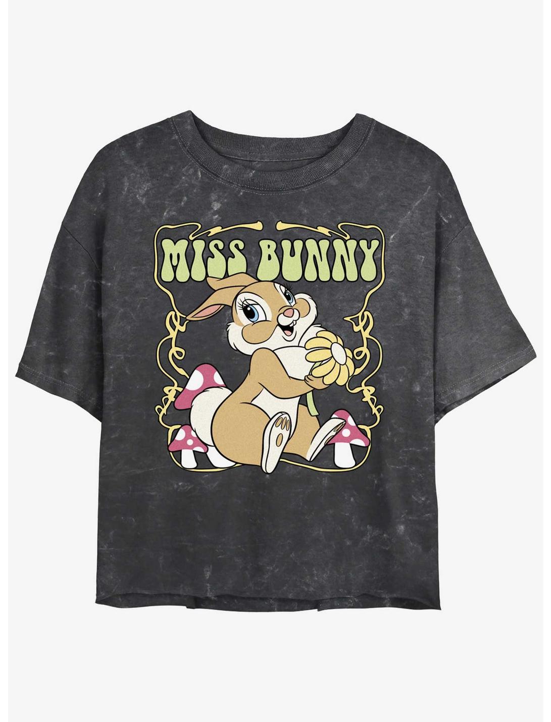 Disney Bambi Miss Bunny Mineral Wash Girls Crop T-Shirt