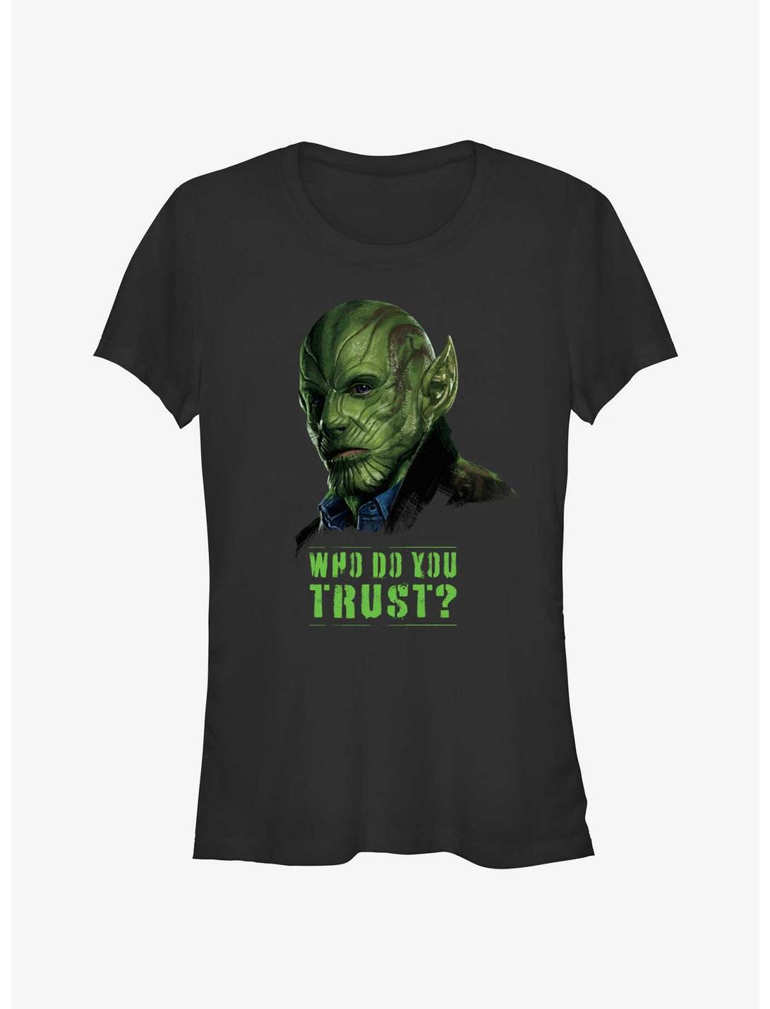 Marvel Secret Invasion Skrull Talos Who Do You Trust Poster Girls T-Shirt