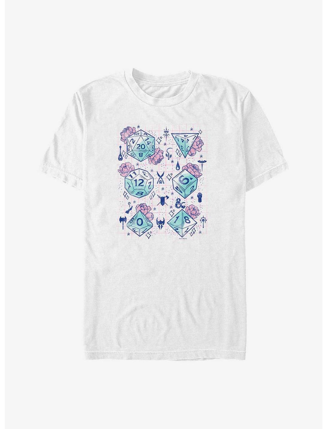 Dungeons & Dragons Floral Dice Big & Tall T-Shirt