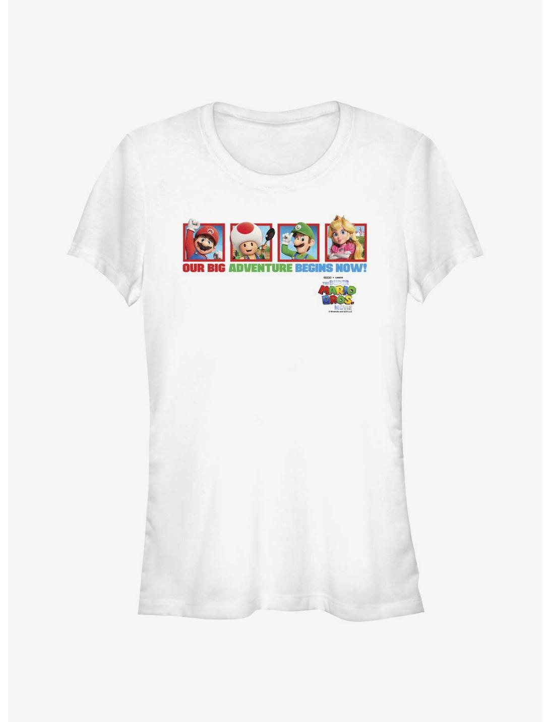 The Super Mario Bros. Movie Big Adventure Mario Toad Luigi & Princess Peach Girls T-Shirt