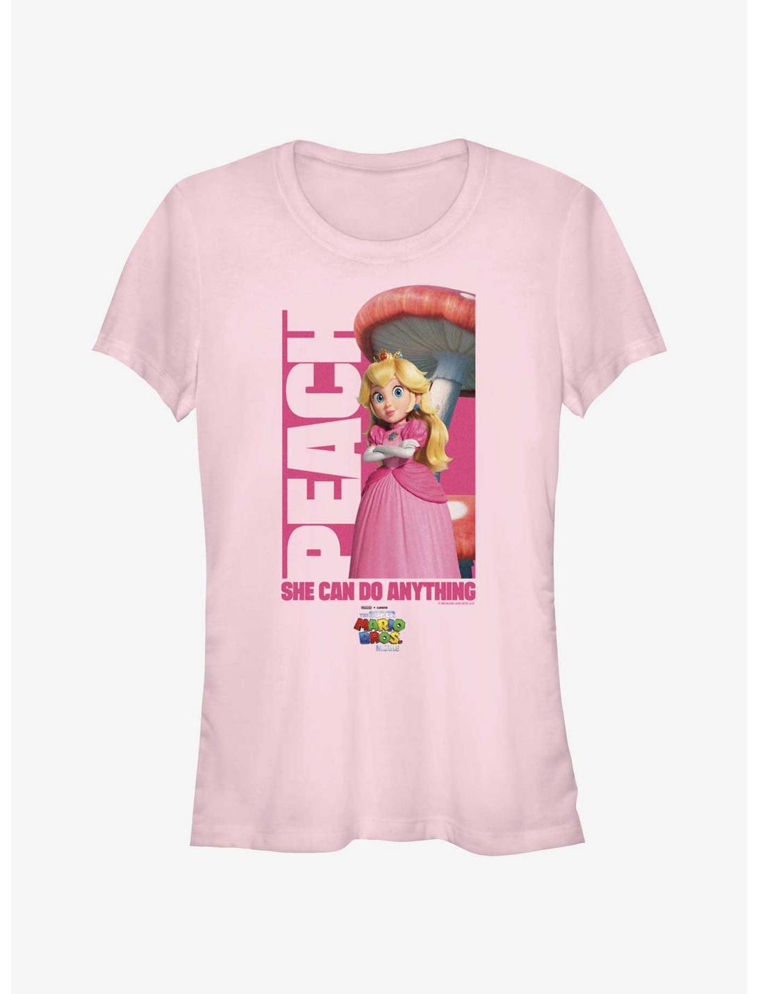 The Super Mario Bros. Movie Peach She Can Do Anything Girls T-Shirt