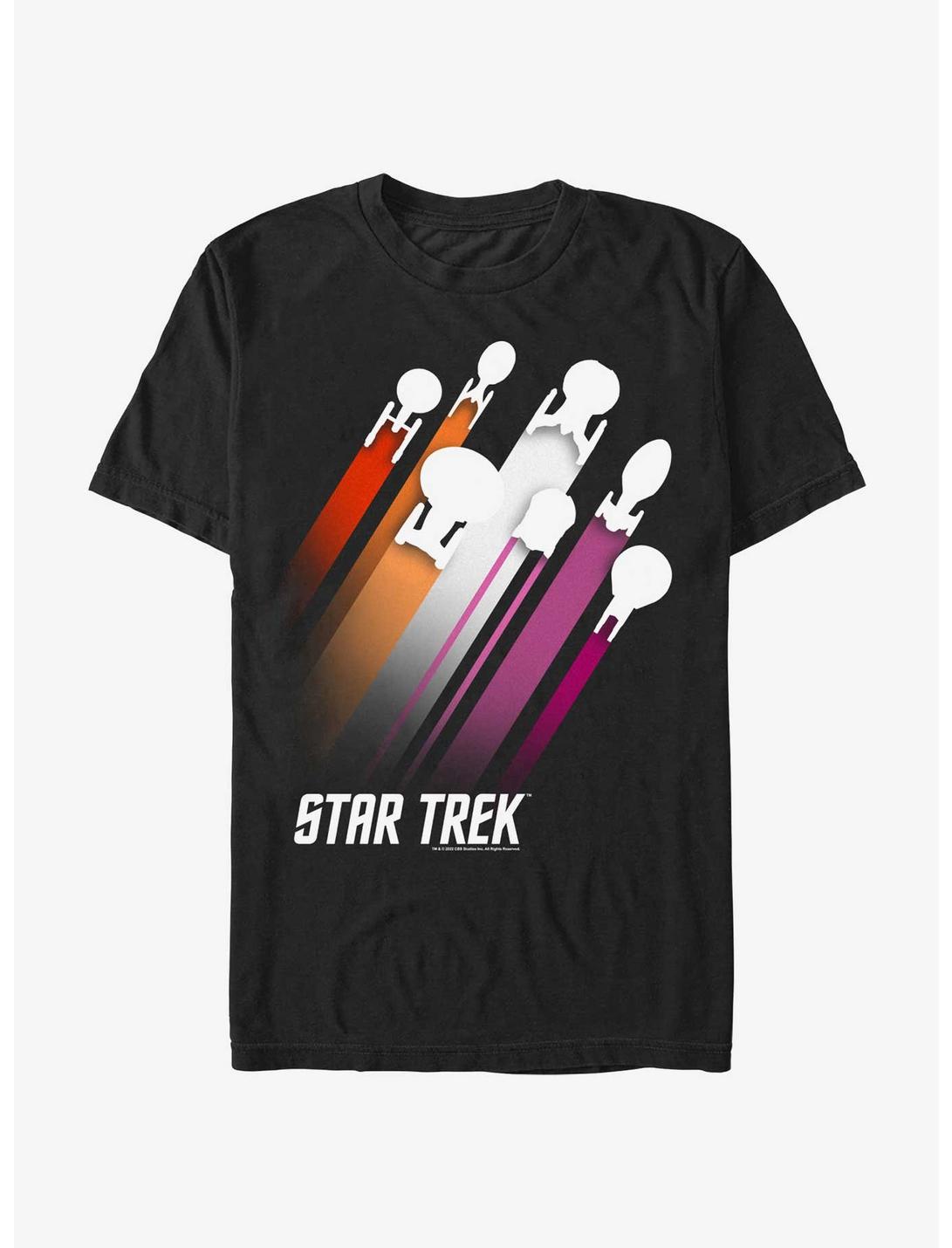 T-shirt Star Trek Lesbienne Drapeau Rayures Fierté