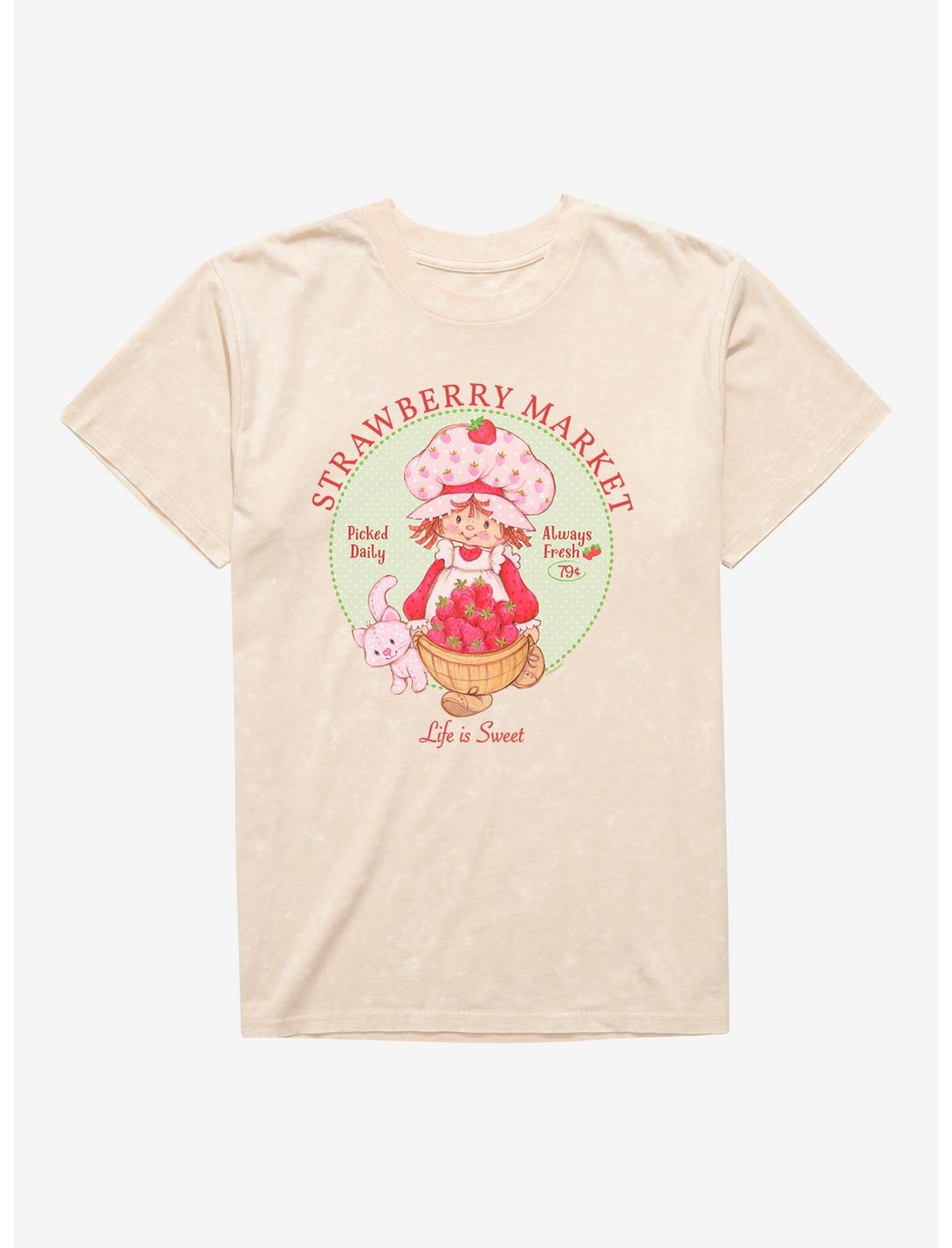 Strawberry Shortcake & Custard Strawberry Market Mineral Wash T-Shirt