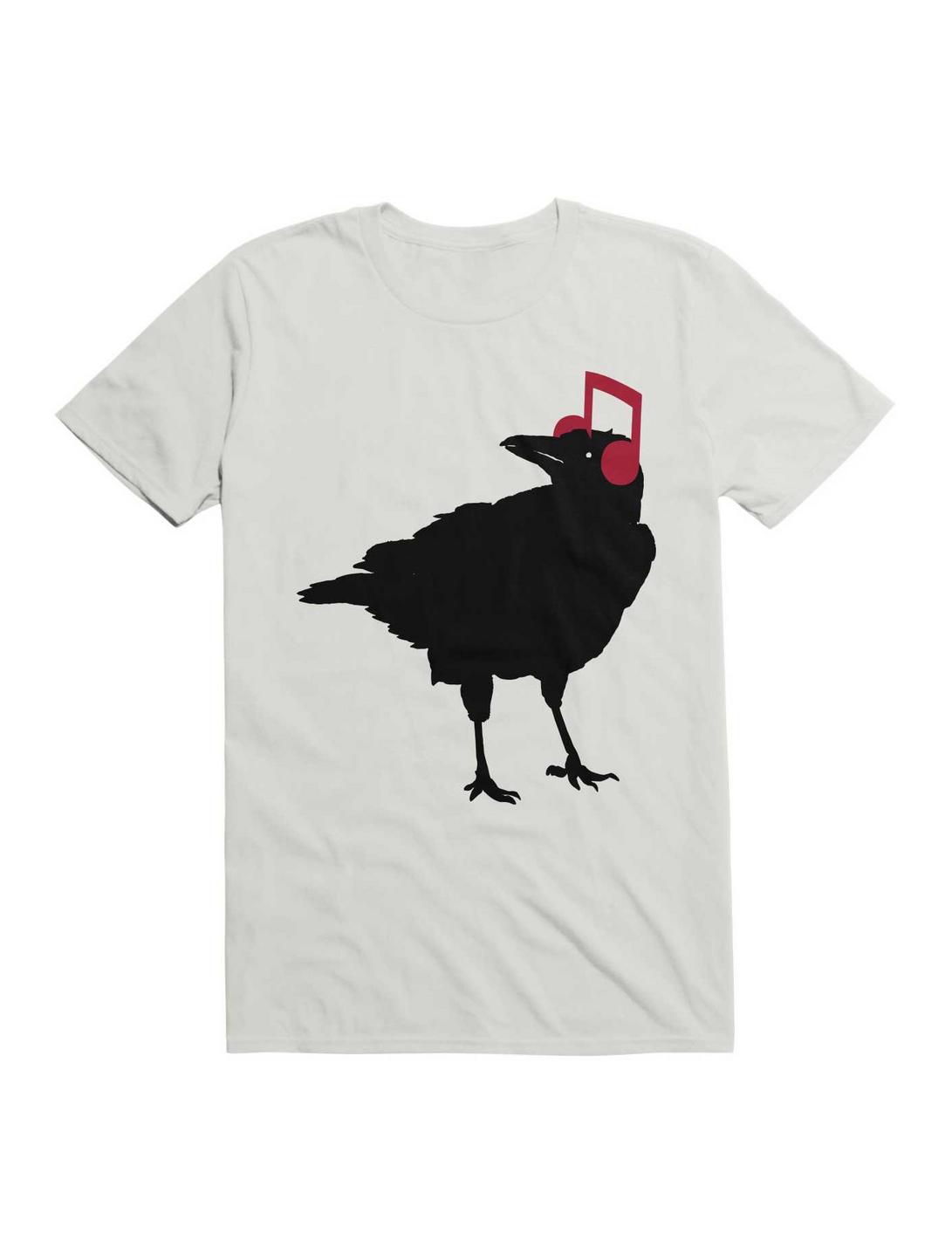 Bird Crow Musical Note Headphones T-Shirt