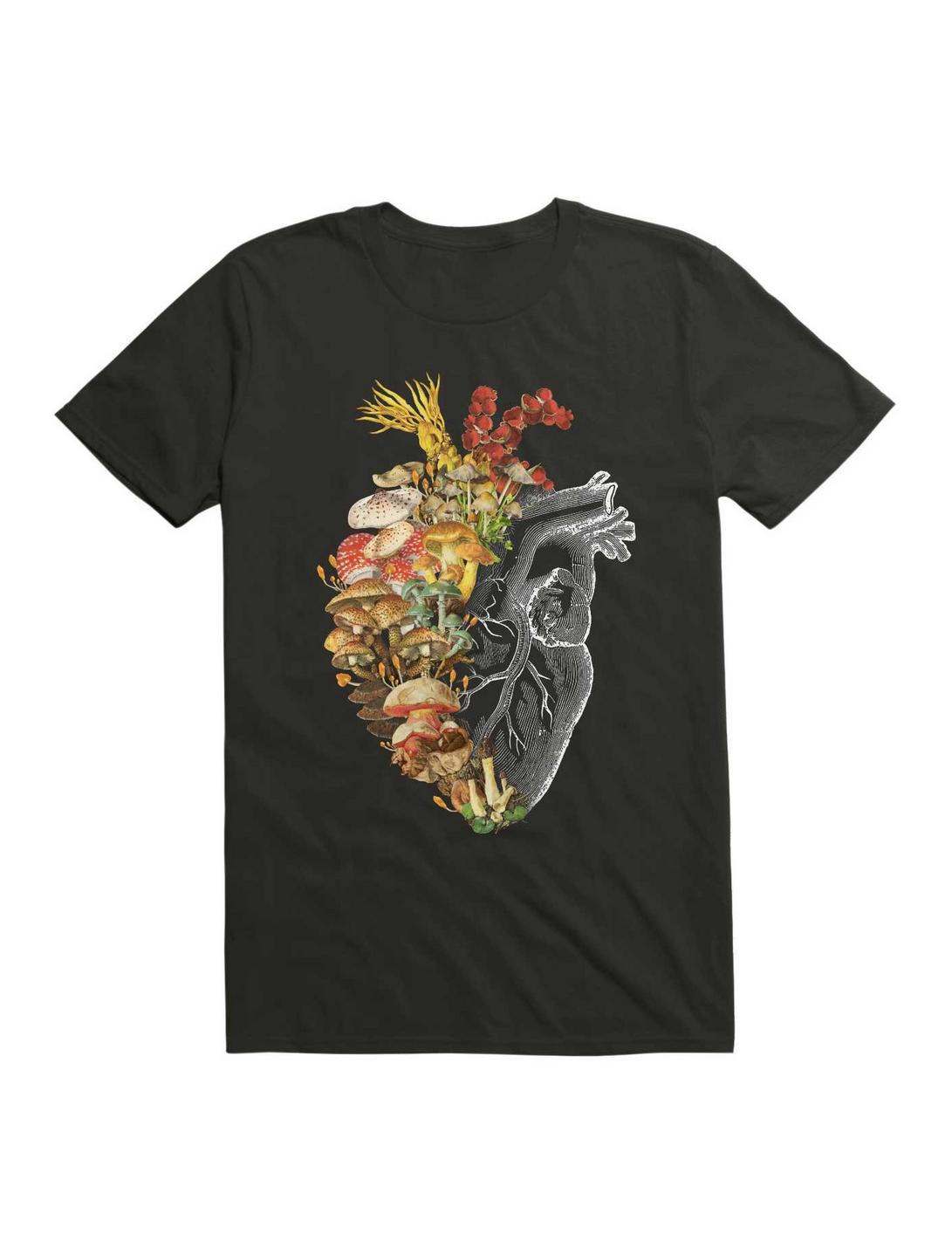 Mushroom Heart Vintage Nature T-Shirt