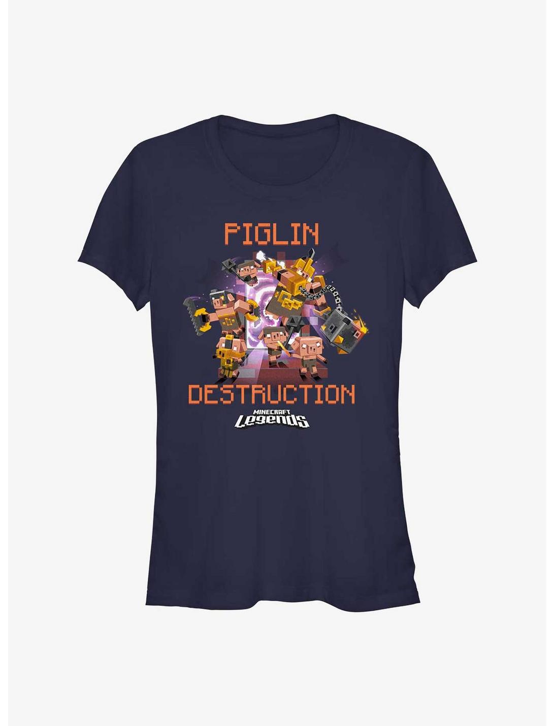 T-shirt fille Minecraft Legends Destruction Piglin