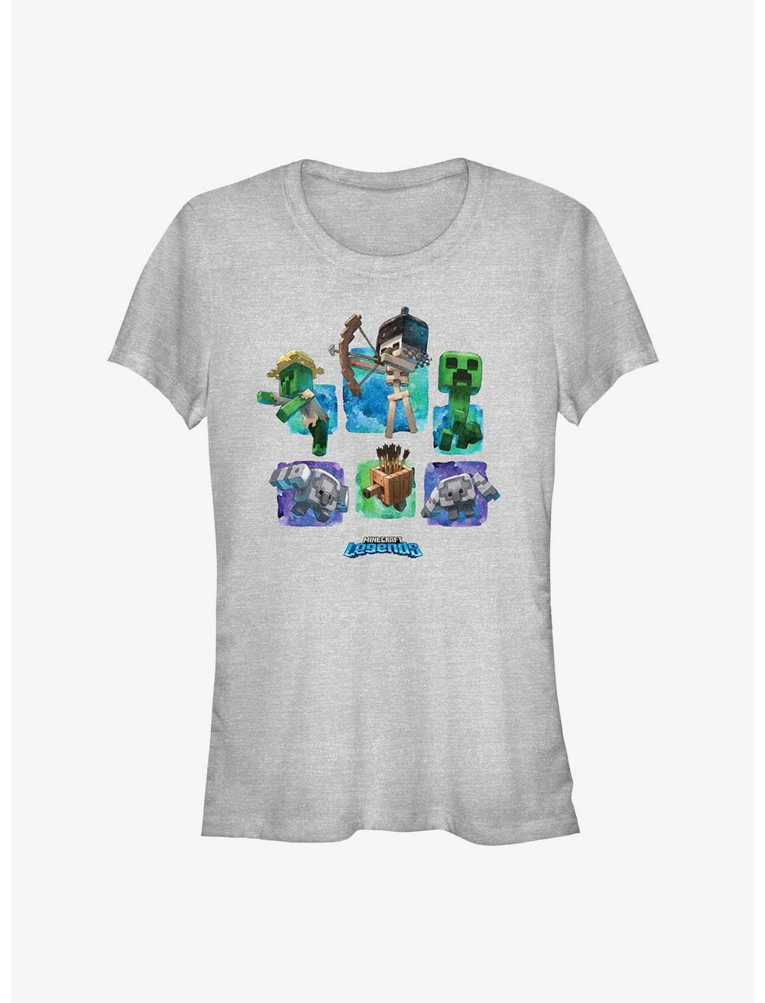 Minecraft Legends Watercolor Mobs Girls T-Shirt