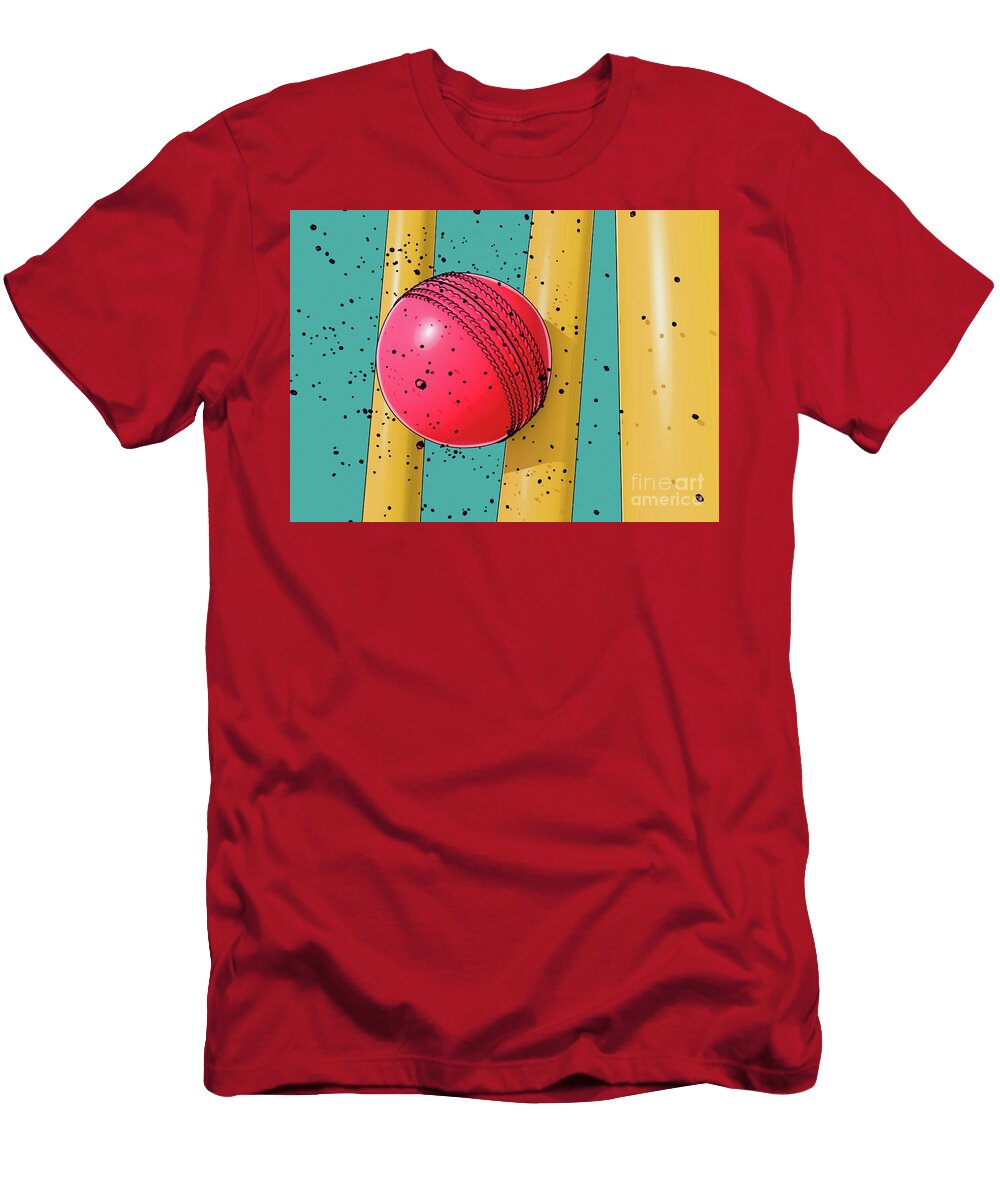 21 Cricket Wicket Stumps Allan Swart T-Shirt