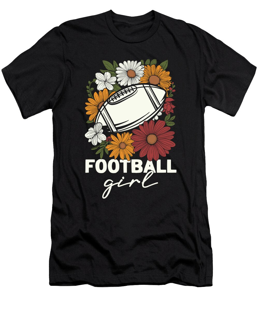 3 American Football Footballer Player Football Girl Crazy Squirrel T-Shirt