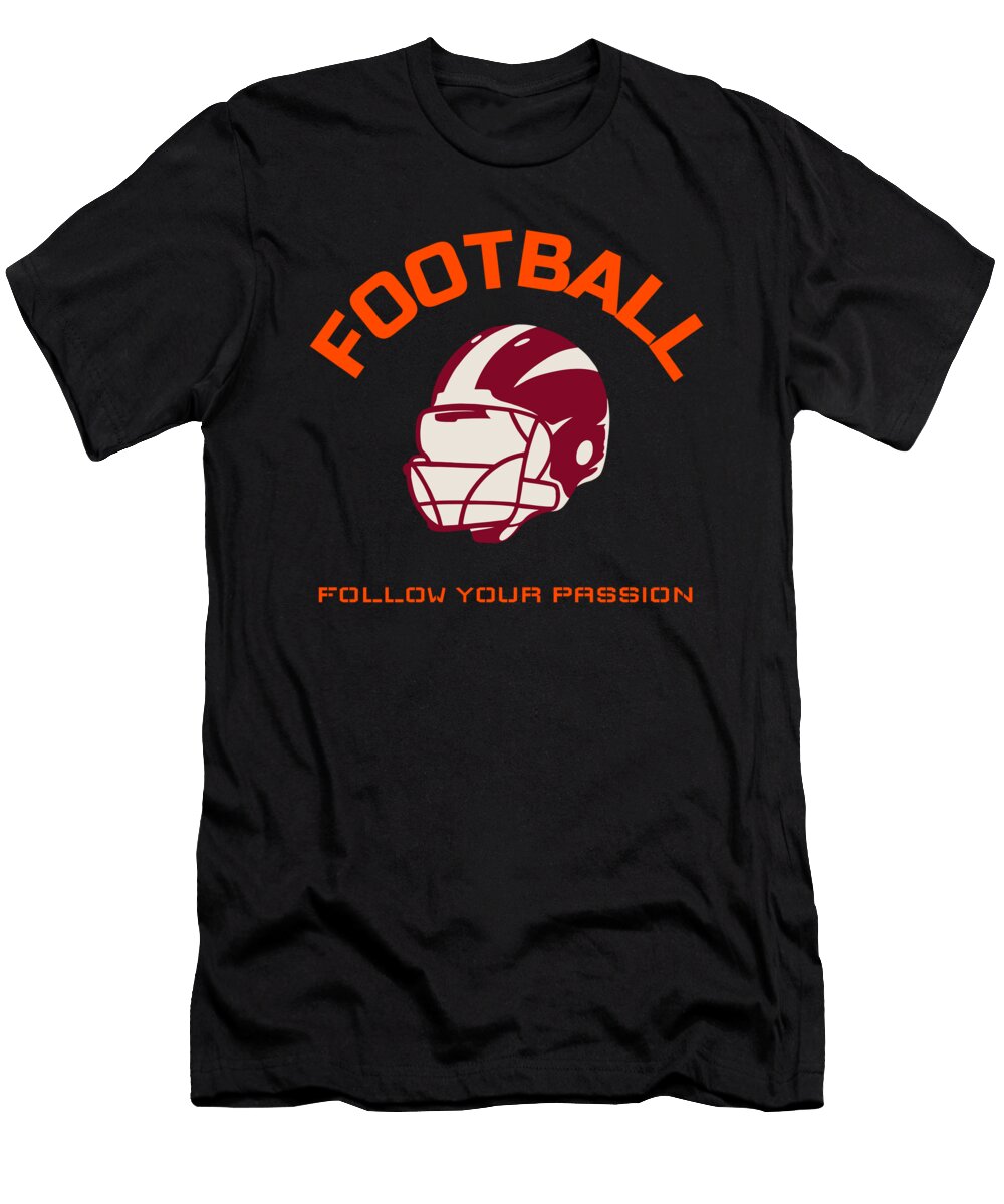 3 American Football Planet Vintage Rugby Ball Martin Perzul T-Shirt