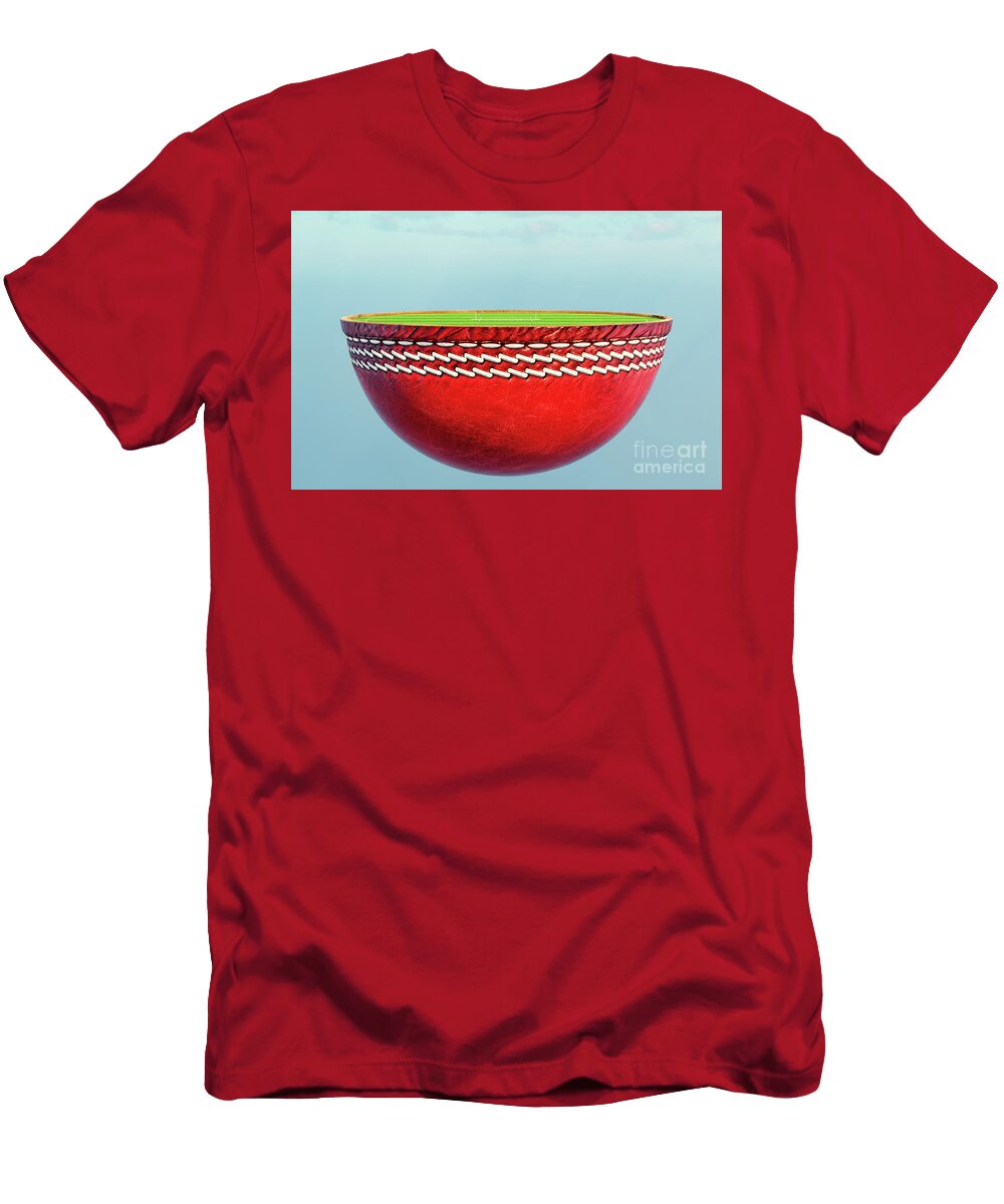 3 Cricket Half Ball Stadium Concept Allan Swart T-Shirt