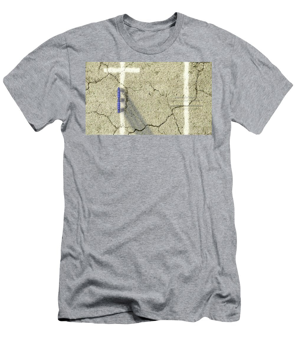 3 Cricket Pitch Ball and Wickets Allan Swart T-Shirt