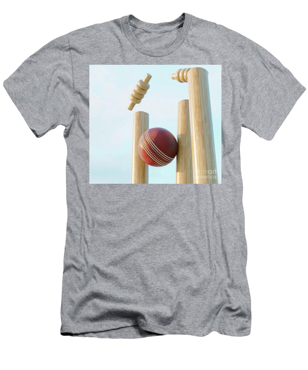 3 Cricket Wicket Stumps Allan Swart T-Shirt