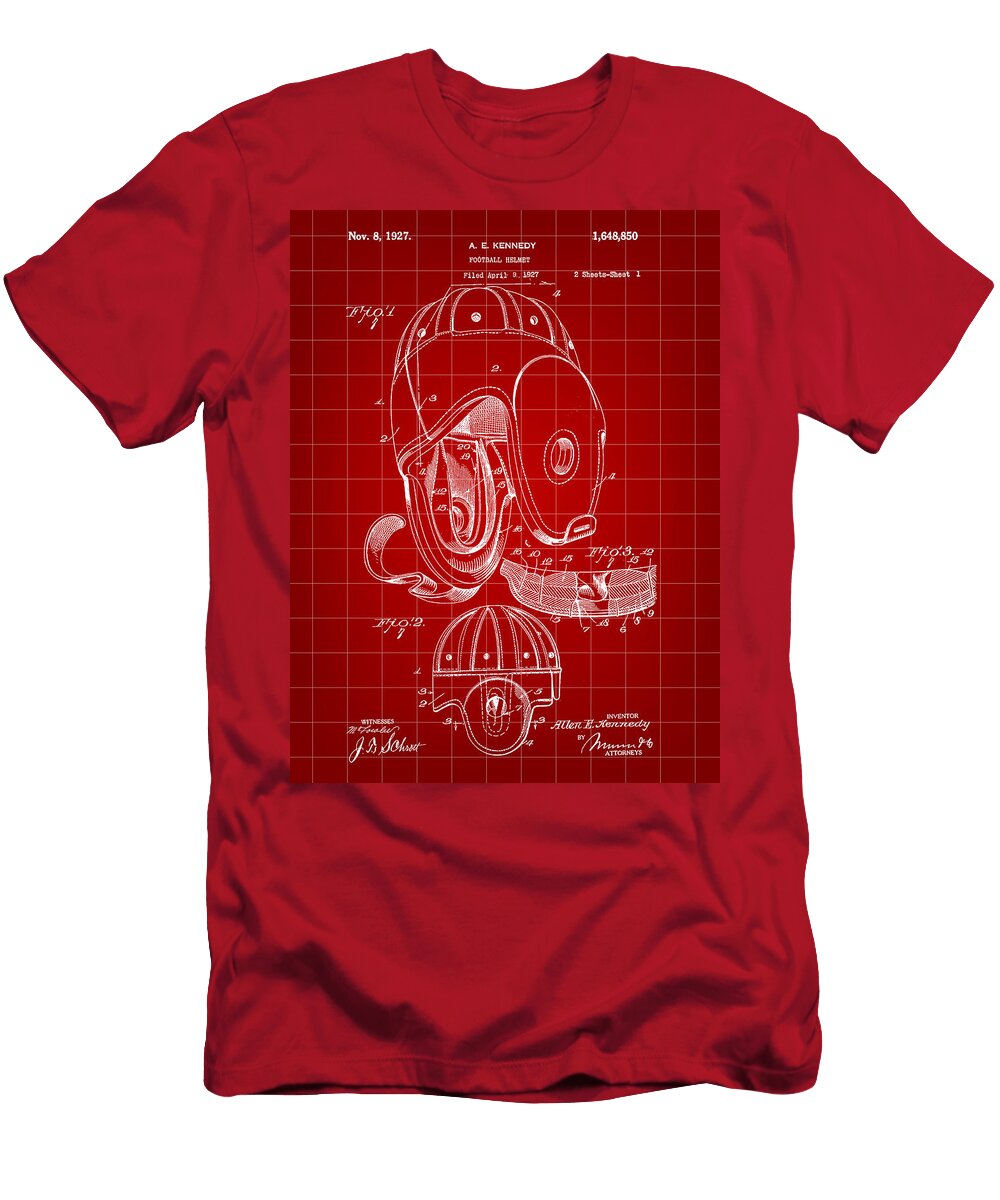 3 Football Helmet Patent 1927 Stephen Younts T-Shirt