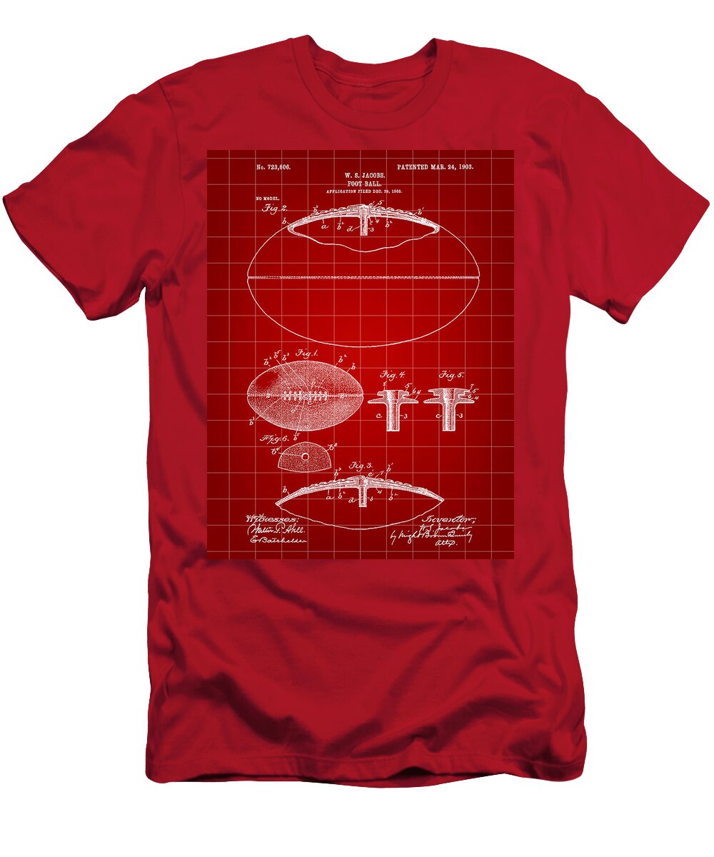 3 Football Patent 1903 Stephen Younts T-Shirt