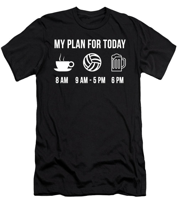 3 Funny Volleyball Athlete Sports My Plan for Today Lukas Davis T-Shirt
