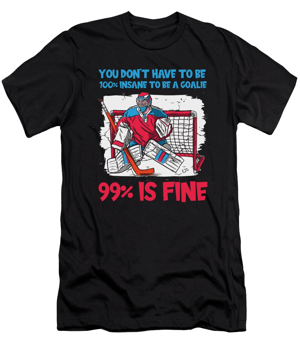 3 Ice Hockey Goalie Goaltender Crazy Squirrel T-Shirt
