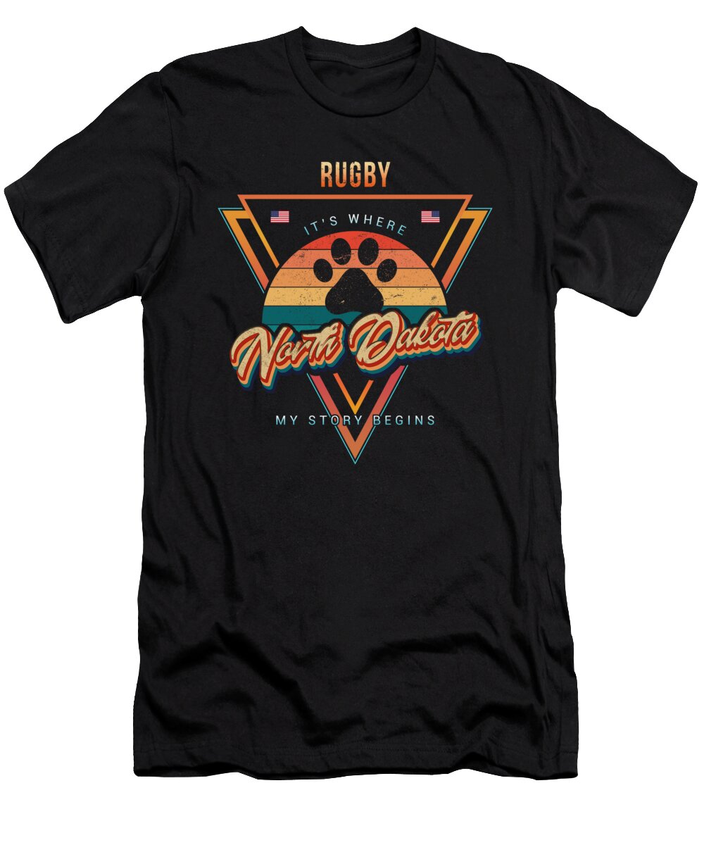 3 Rugby North Dakota Active Artist T-Shirt