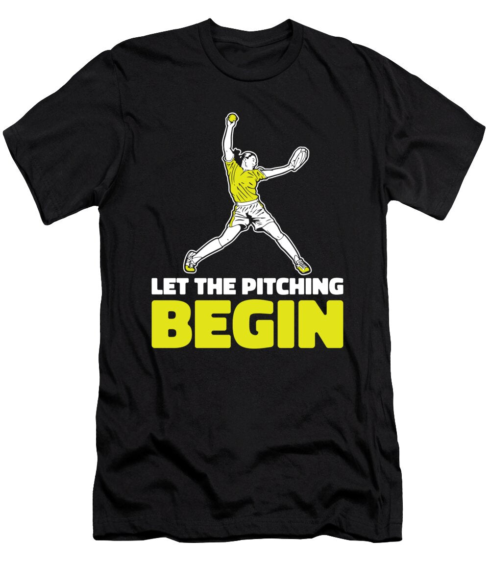 3 Softball Batter Catcher Softball Pitcher Crazy Squirrel T-Shirt