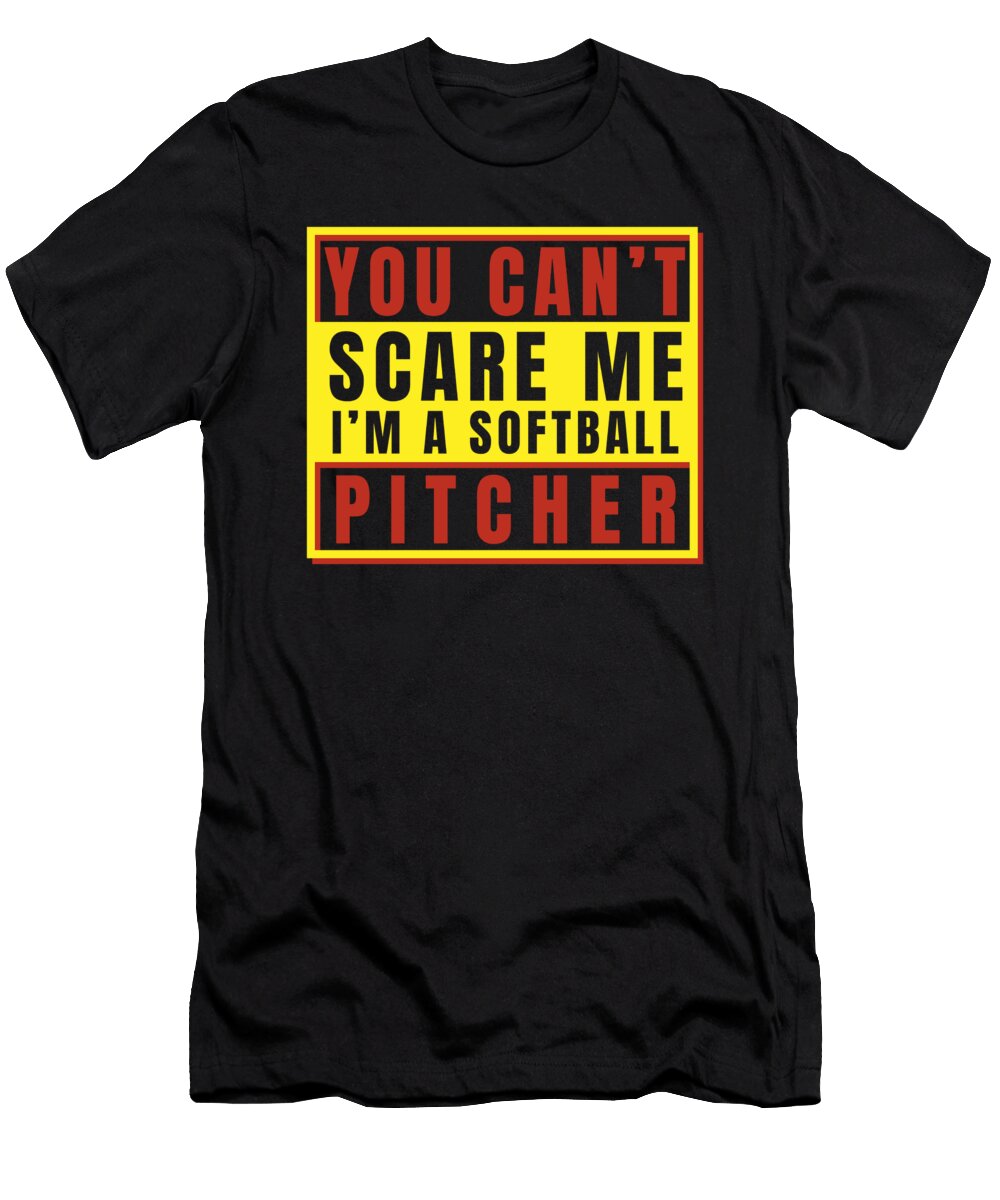 3 Softball Catcher Batter Softball Pitcher Crazy Squirrel T-Shirt