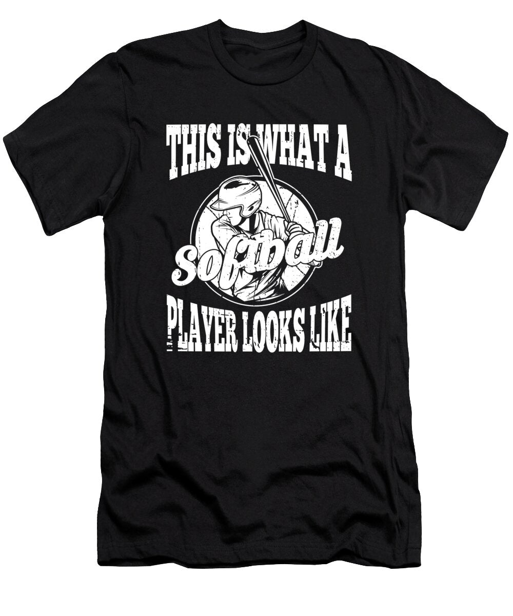 3 Softball Catcher Pitcher Batter Softball Crazy Squirrel T-Shirt