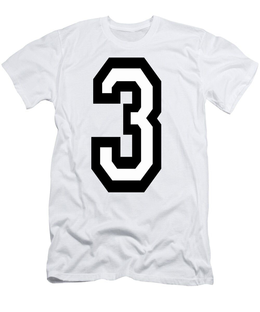3 Team Sports Number 3 Three Third Competition Tri Triple Tom Hill T-Shirt