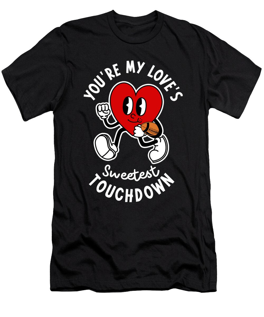 3 Valentines Day Football Couple Rugby Sports Love Toms Store T-Shirt