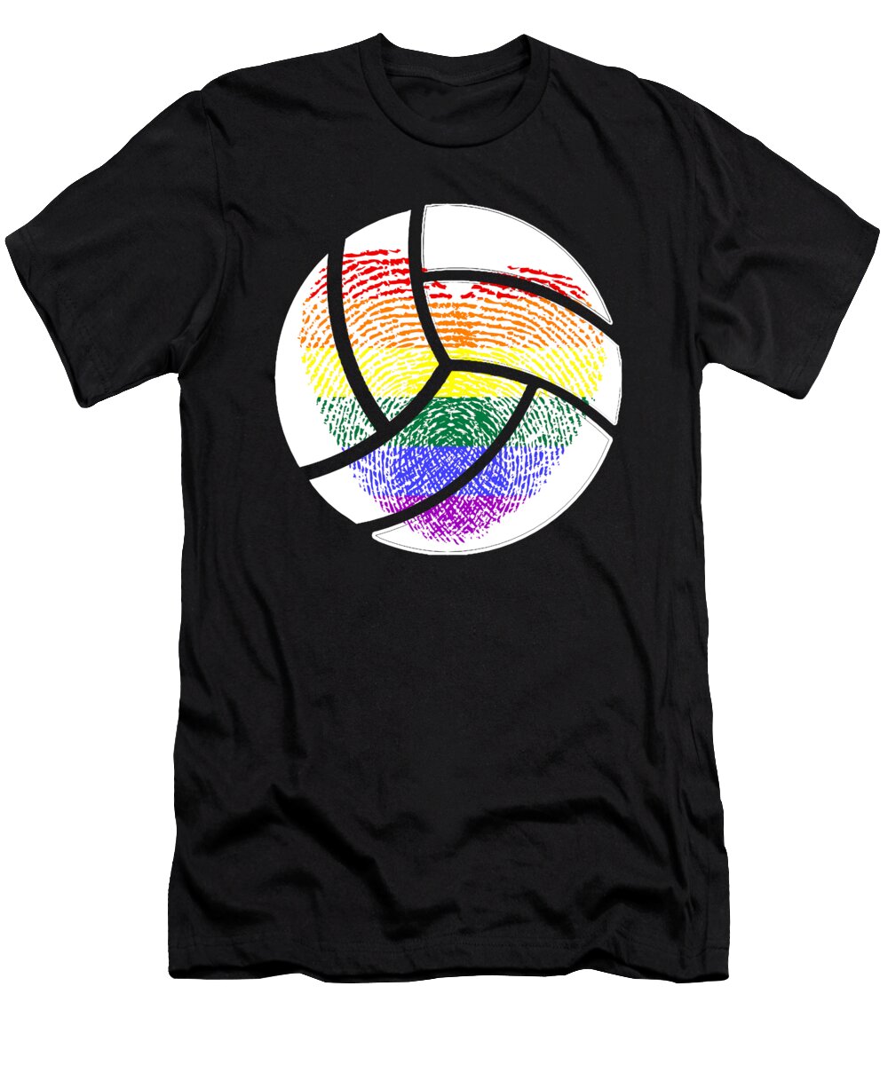 3 Volleyball Pride Flag Bruno T-Shirt