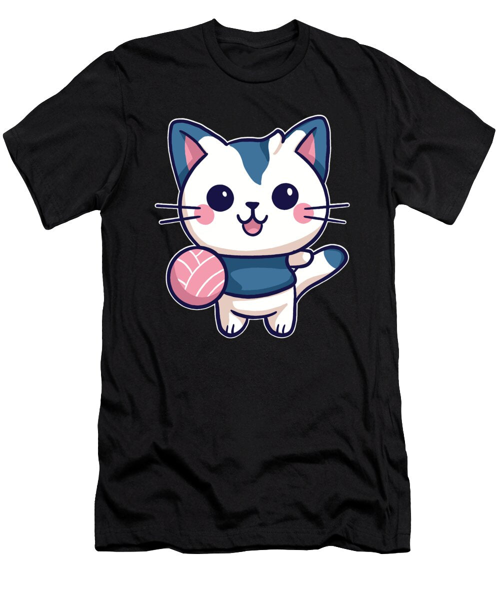 3 Volleyball Vball Beach Volleyball Cat Crazy Squirrel T-Shirt