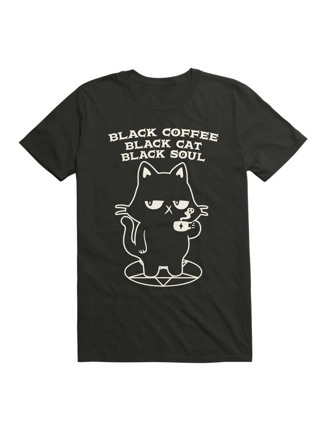 Black Coffee Black Cat Black Soul T-Shirt