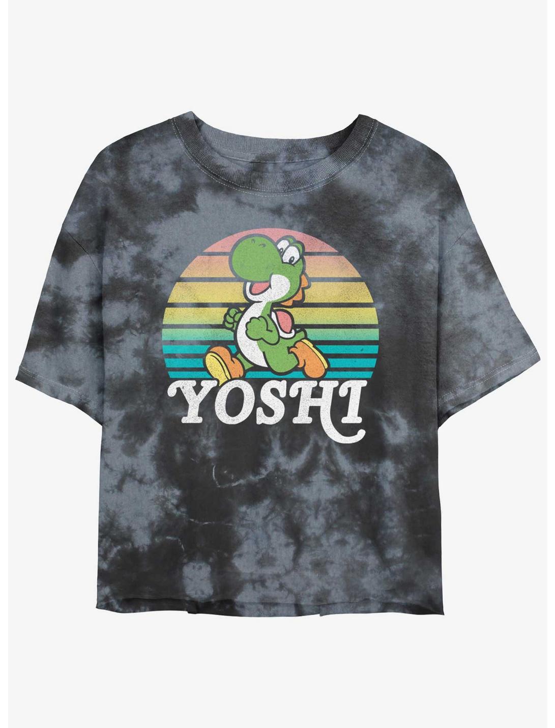 Nintendo Yoshi Run Tie-Dye Girls Crop T-Shirt