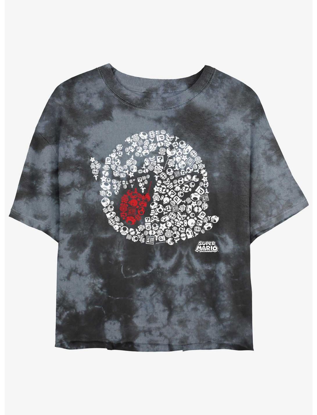 Nintendo Mario Boo-Tastic Tie-Dye Girls Crop T-Shirt