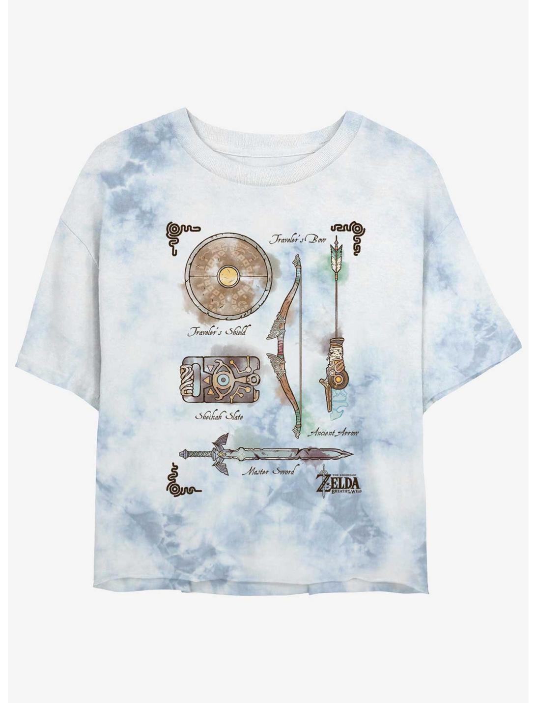 The Legend of Zelda Inventory Tie-Dye Girls Crop T-Shirt