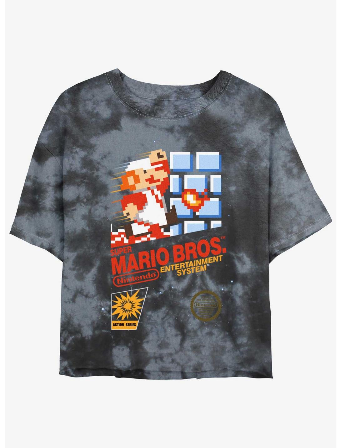 T-shirt court tie-dye pour filles Nintendo Mario Pixel Mario