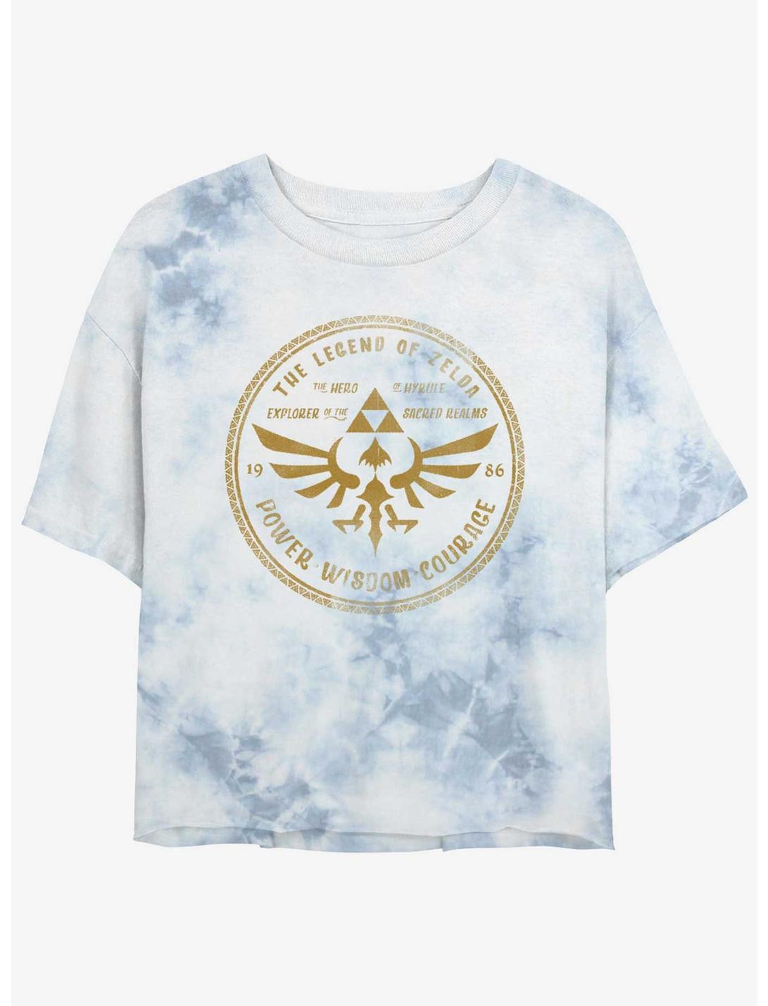 The Legend of Zelda Legendary Courage Tie-Dye Girls Crop T-Shirt