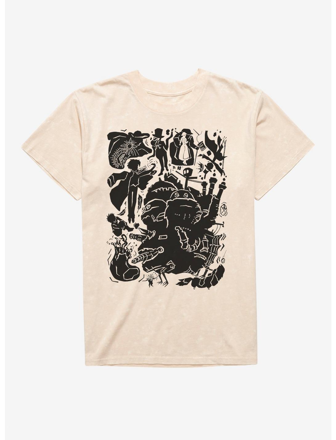 Studio Ghibli Howl's Moving Castle Icons Mineral Wash T-Shirt
