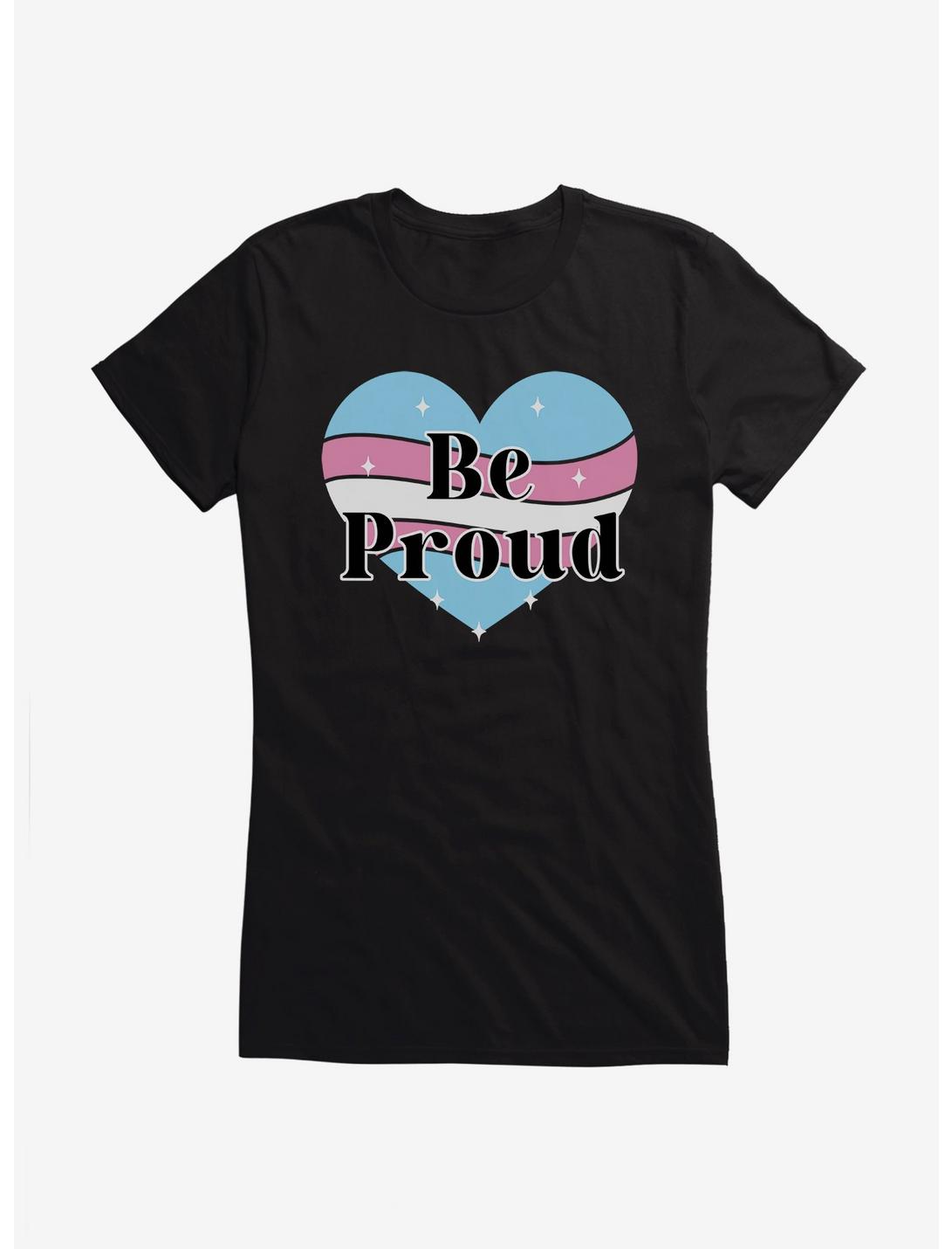 Fierté Sois fier Cœur Couleurs transgenres T-shirt Filles
