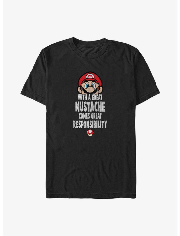 Nintendo With A Great Mustache Comes Great Responsibility Big & Tall T-Shirt