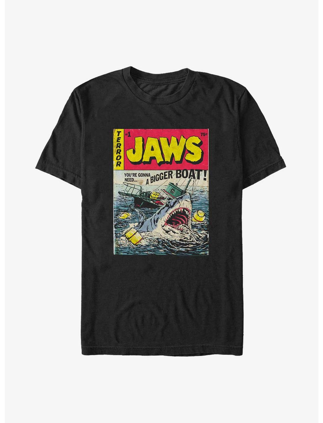 Jaws Terror Attack Comic Cover Big & Tall T-Shirt