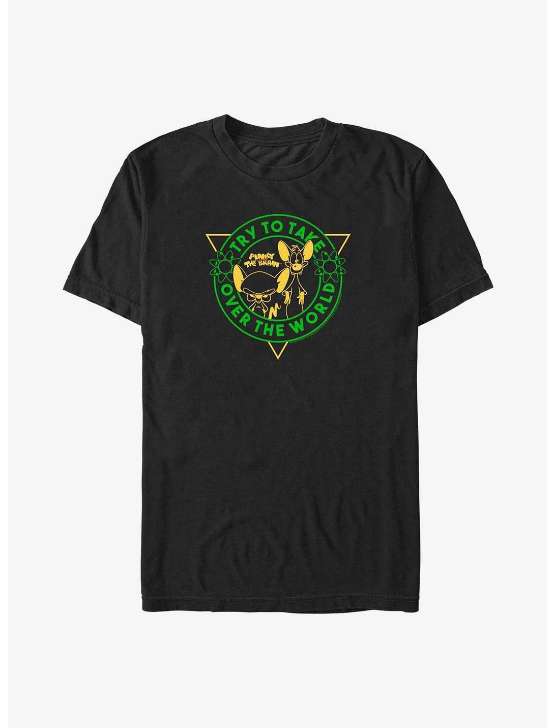 Pinky and the Brain Take Over The World Badge Big & Tall T-Shirt