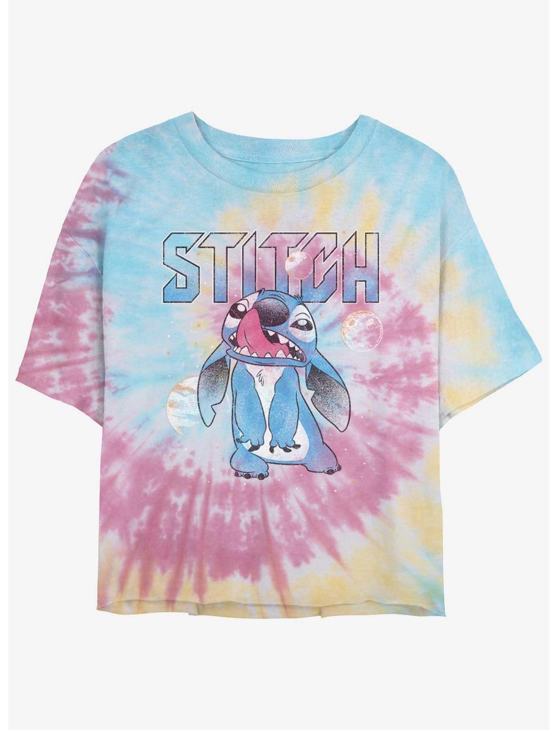 Disney Lilo & Stitch Planet Stitch Tie-Dye Girls Crop T-Shirt
