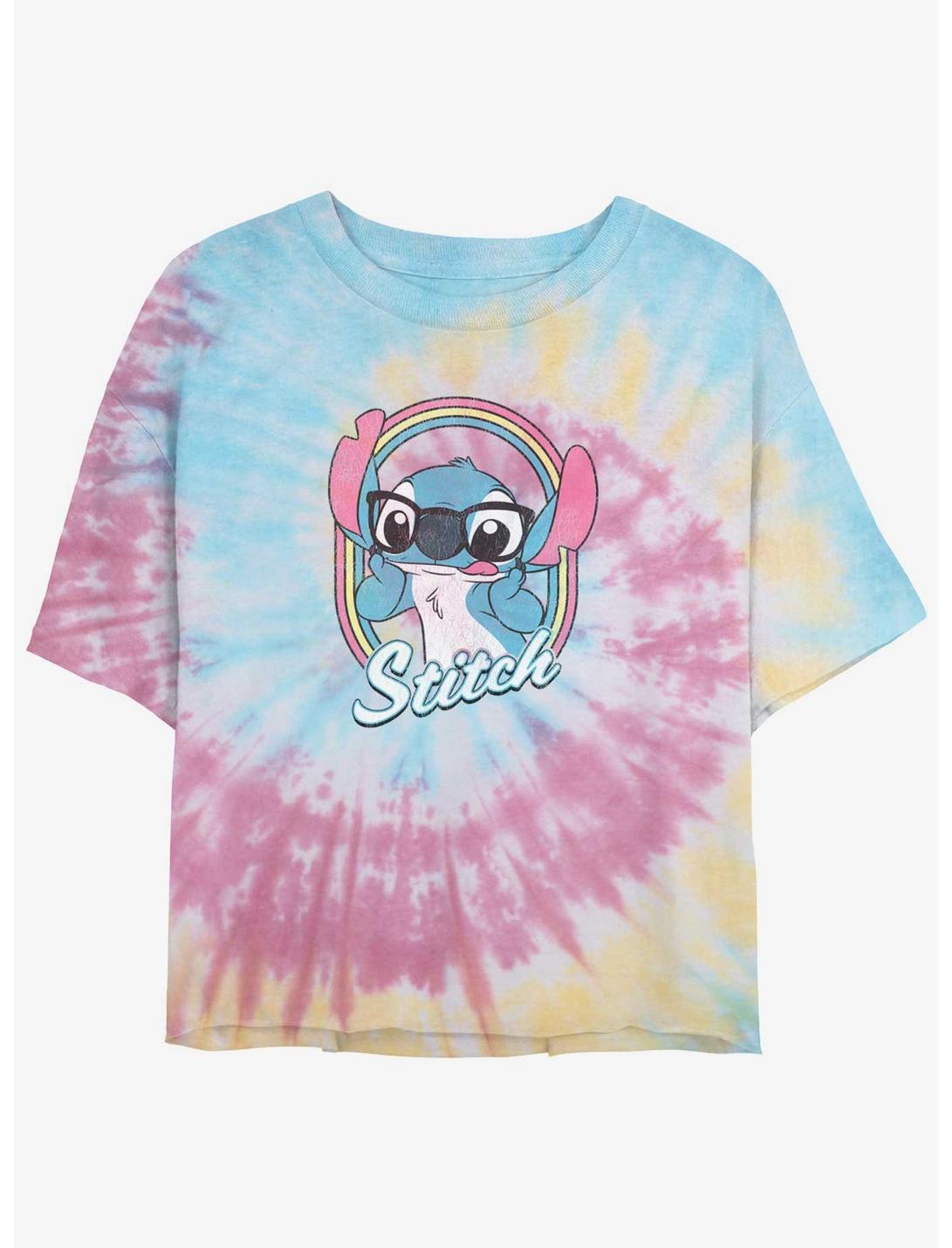 T-shirt court tie-dye pour filles Disney Lilo & Stitch Nerdy Stitch
