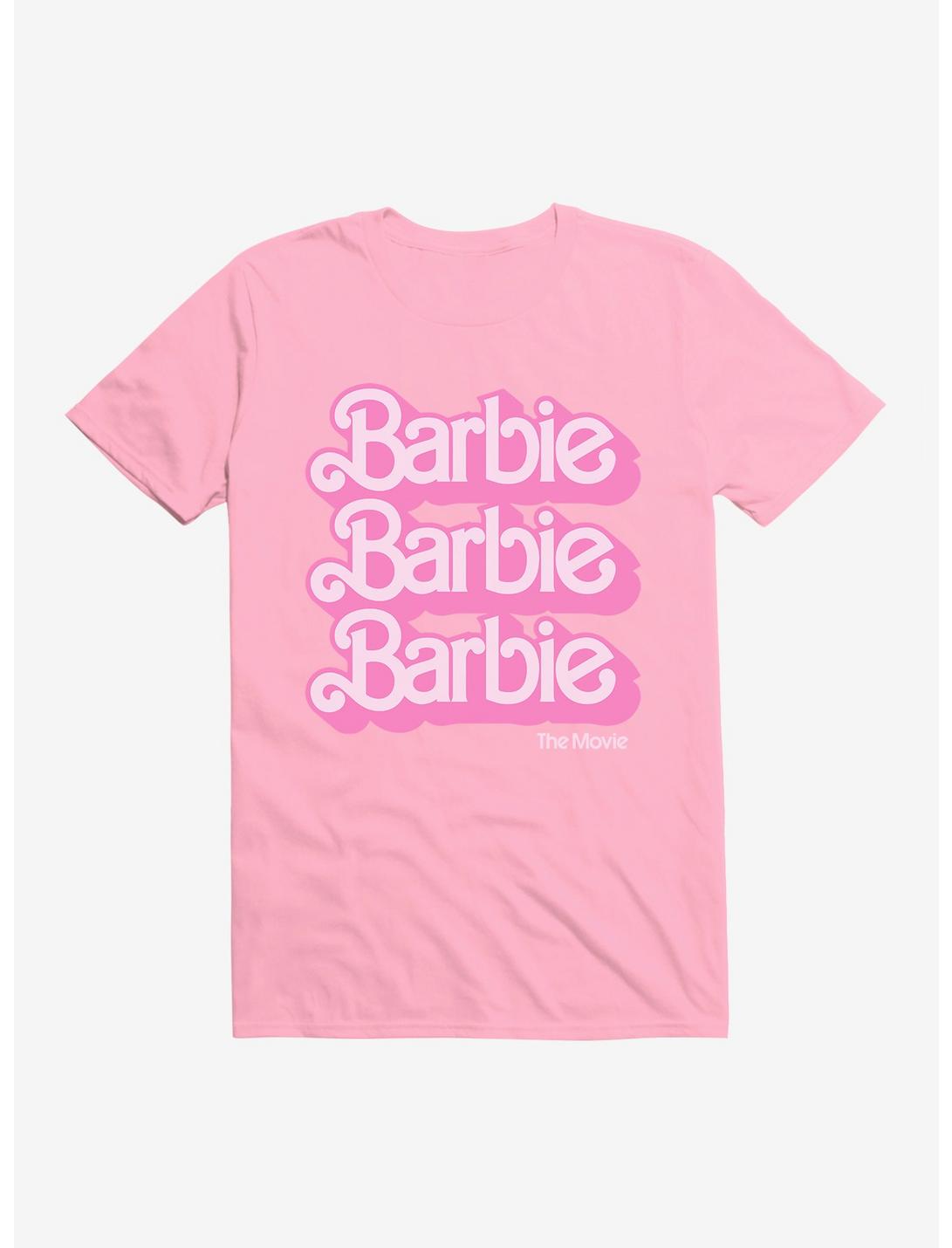 T-shirt extra doux Barbie le film avec empilement de textes